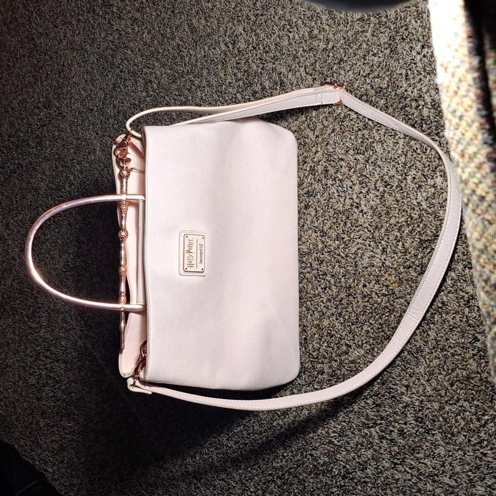 Loungefly Harry Potter Elder Wand Deathly Hallows Handbag purse PINK-Rose Gold